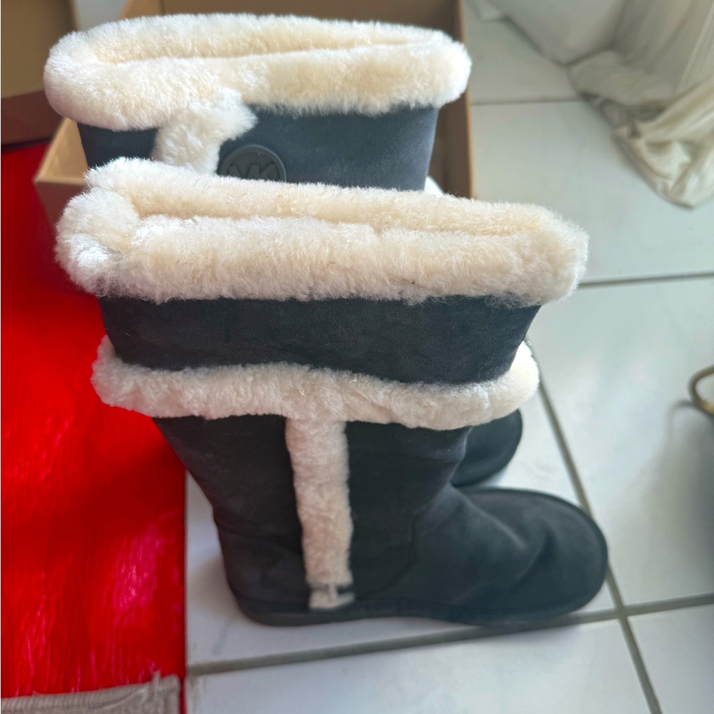 MICHAEL KORS Charcoal Winter Tall Boots - 7